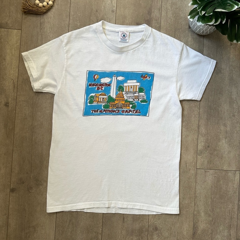 Vintage 90s USA White House Washington DC graphic white t-shirt Youth Large